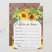 Invitation Tournesol Wives For Baby Card (Devant / Derrière)