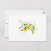 Invitation Tournesols aquarelle rustiques Crâne de Longhorn R (Dos)