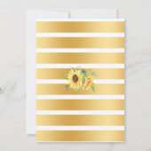 Invitation Tournesols bulles et brasse Anniversaire (Dos)