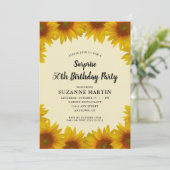 Invitation Tournesols d'automne | Surprise 50e fête d'anniver (Debout devant)