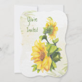 Invitation Tournesols de jardin pour anniversaire de mariage  (Devant)