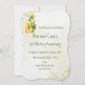 Invitation Tournesols de jardin pour anniversaire de mariage  (Dos)
