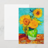 Invitation Tournesols de Van Gogh (Devant / Derrière)