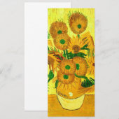 Invitation Tournesols de Van Gogh (Devant / Derrière)