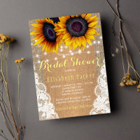 Tournesols en dentelle rustique burlap lumières do