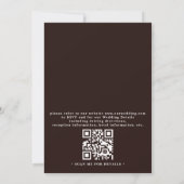 Invitation Tournesols et bois rustique campagne QR Code Maria (Dos)