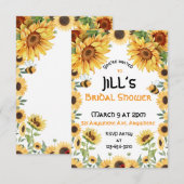 Invitation Tournesols et bourdons (Devant / Derrière)