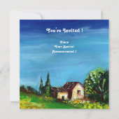 INVITATION TOURNESOLS ET CAMPAGNE EN TOSCANE, (Dos)