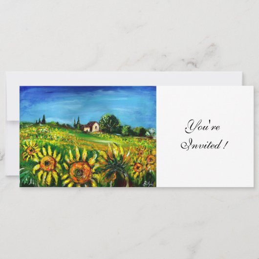 INVITATION TOURNESOLS ET CAMPAGNE EN TOSCANE, (Devant)