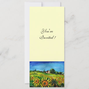 INVITATION TOURNESOLS ET CAMPAGNE EN TOSCANE,