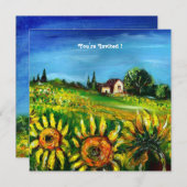 INVITATION TOURNESOLS ET CAMPAGNE EN TOSCANE, (Devant / Derrière)