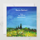 INVITATION TOURNESOLS ET CAMPAGNE EN TOSCANE, (Dos)