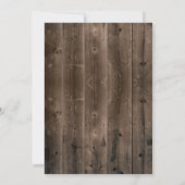 Invitation Tournesols et lanternes rustiques Mariage musical (Dos)