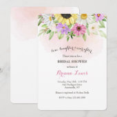 Invitation Tournesols et Marguerites (Devant / Derrière)