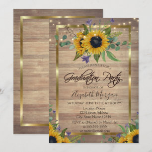 Invitation Tournesols, Lumières, Fête de Remise de Diplômes F