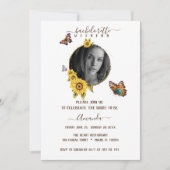 Invitation Tournesols Papillon Élégant Week-end de Enterremen (Devant)