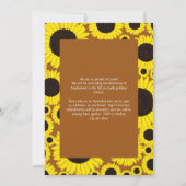 Invitation Tournesols Pays Rouille Orange Graduation (Dos)