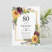 Invitation Tournesols pour le 80e anniversaire (Debout devant)