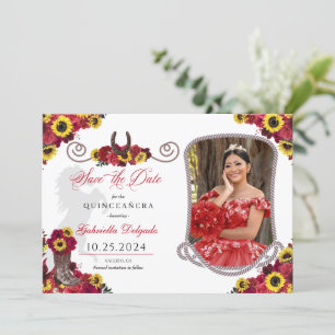 Invitation Tournesols rose Quinceañera Enregistrer La Date Ph