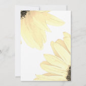 Invitation Tournesols Rustique Aquarelle Mariage minimaliste (Dos)