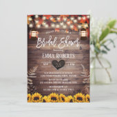 Invitation Tournesols Rustiques Automne & Fête des mariées La (Debout devant)