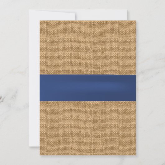 Invitation Tournesols Rustiques Burlap Mariage lacéré (Dos)