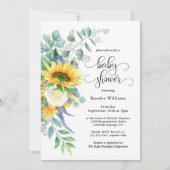 Invitation Tournesols rustiques et Baby shower Floral Rose (Devant)