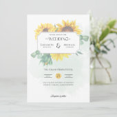 Invitation Tournesols rustiques Impression ou Mariage numériq (Debout devant)