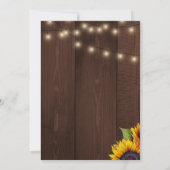 Invitation Tournesols rustiques Je fais barbecue mariage douc (Dos)