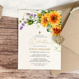 Invitation Tournesols Rustiques & Lavander Dedication Invitat