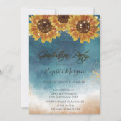 Invitation Tournesols rustiques, Lumières Graduation (Devant)