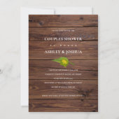 Invitation Tournesols Rustiques Mariage Couples Douche (Dos)