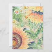 Invitation Tournesols Rustiques Mariage papier Kraft (Dos)