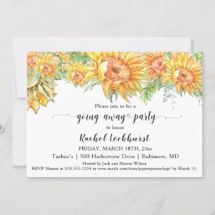 Invitation Tournesols s'éloignent Parti de déménagement