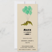 Invitation Tournez un Crocodile pour la fête d'anniversaire (Devant)