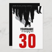 Invitation Tournoi de baseball des Swingers Rat Pack (Devant / Derrière)