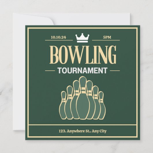Invitation tournoi de bowling (Devant)