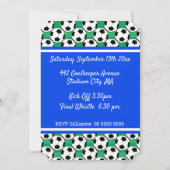 Invitation Tournoi de football pour jeunes BW Stripes (Dos)