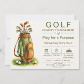 Invitation Tournoi de golf de charité Fore a Good Cause (Devant)