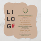 Invitation Tournoi de golf d'entreprise (Devant / Derrière)