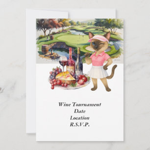 Invitation Tournoi de golf et dégustation de vin avec du vin