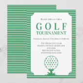 Invitation Tournoi de golf Green Stripes (Devant / Derrière)