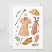 Invitation Tournoi de golf Lady Woman sur le thème hawaïen (Devant)