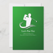 Invitation Tournoi de golf moderne dans mes cinquante ans (Dos)