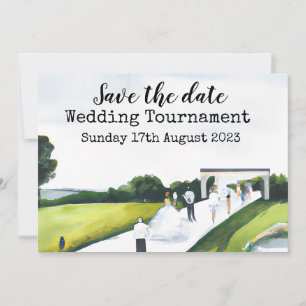 Invitation Tournoi de golf pour sauver la date de mariage de 
