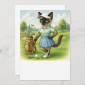 Invitation Tournoi de Golfer Cat (Devant / Derrière)