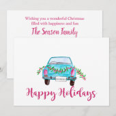 Invitation Tournoi de tennis de Watercolor (Devant / Derrière)