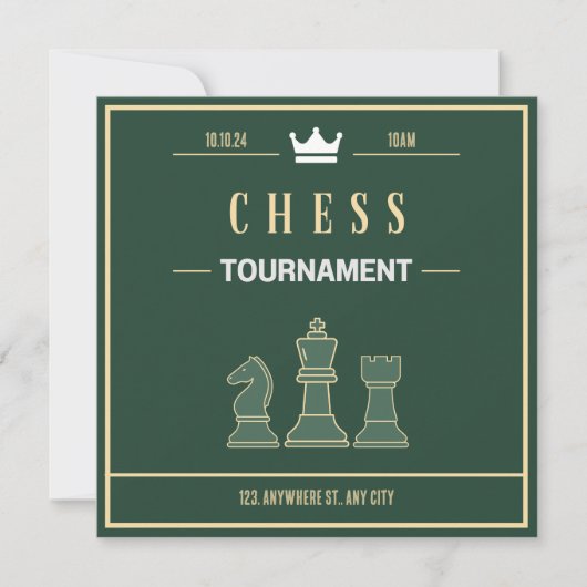 Invitation tournoi d'échecs (Devant)