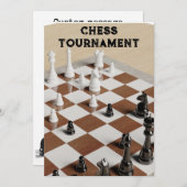 Invitation Tournoi d'échecs (Devant / Derrière)