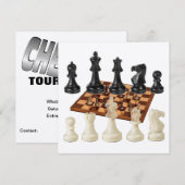 Invitation Tournoi d'échecs d'invitation (Devant / Derrière)